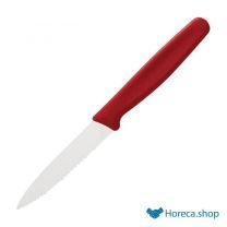 Serrated paring knife red 7.5cm