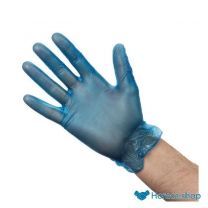 Vogue vinyl gloves powdered blue size l (100 pieces in 1 box)