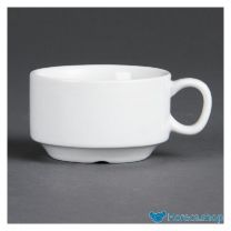 Whiteware stackable espresso cups 8,5cl