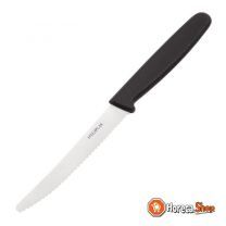 Serrated tomato knife 10cm black