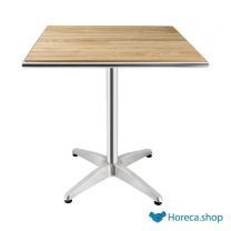 Square bistro table with ash wood top 70cm