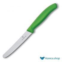 Serrated tomato knife green 11cm