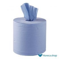 Centrefeed handdoekrollen blauw 6 rollen (6 stuks)