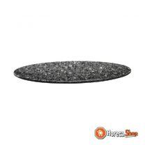 Topalit smartline rond tafelblad zwart graniet 80cm