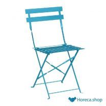 Stalen opklapbare stoelen turquoise (2 stuks)