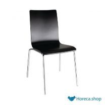 Stuhl mit schwarzer quadratischer rückenlehne - 4 stück