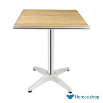 Square table with ash wood top 60cm